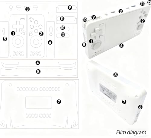 Image of XF40H Handheld Game Console, 64GB Retro Gaming Device with 4.0 Inch 4K HD IPS Screen, 20000+ Preloaded Games, Linux System, Inbuilt WiFi (White) (White)