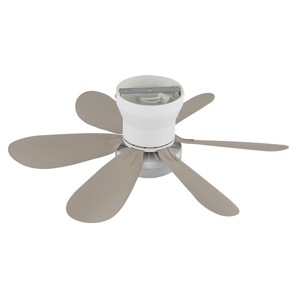 LED Deckenventilator Deckenleuchte Wohnzimmerlampe Dimmbar Weiß sand D 51 cm