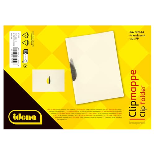 Idena A4 Clip Folder Transparent/matt - Image 4