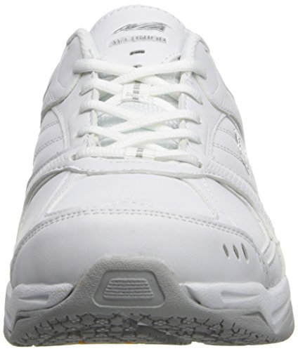 AVIA Men's Union Service Shoe, White/Chrome Silver/Steel Grey, 7 M US