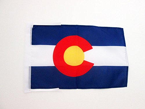 Colorado Flag 18'' x 12'' cords - US state of Colorado SMALL flags 30 x 45cm - Banner 18x12 in - AZ FLAG