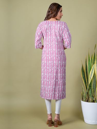 Image of Women's Straight Fit Printed Crepe Kurta, Casual Wear Kurti Design No 127