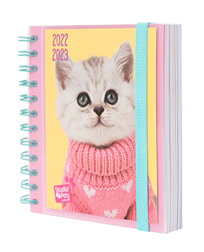 Grupo Erik: Diario Scuola 2022 2023 Studio Pets Cats, diario scolastico giornaliero con 11 mesi, 16x14cm, ideale come diario gattini, diario scuola 2022 2023 elementari o diario scuola 2022 2023 medie