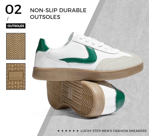 LUCKY STEP Men's Fashion Sneakers Retro Casual Breathable Walking Shoes Classic Comfort Stylish Running Trainers3
