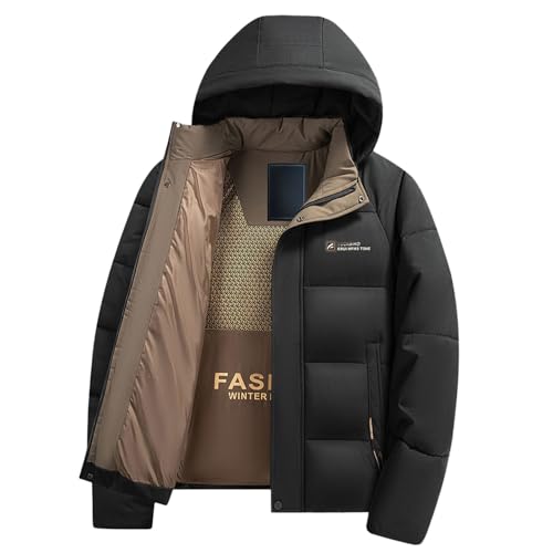 Blouson matelassé homme coupe-vent et imperméable avec capuche