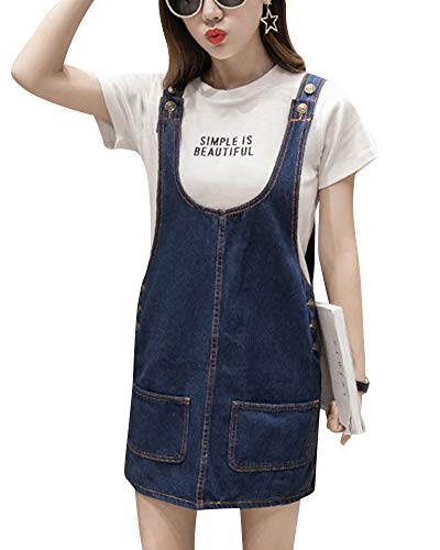 Shaoyao Mujer Vestido Peto Elegante Vaquero Alda Denim Dungaree Monos Denim Talla...