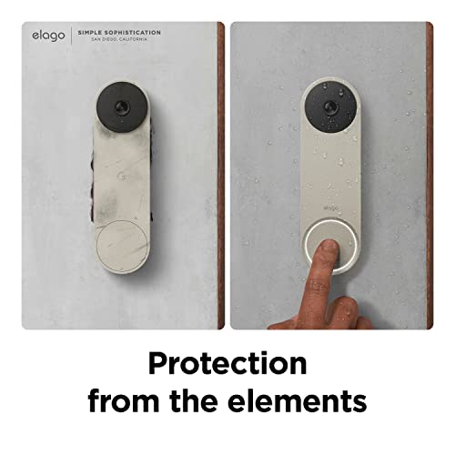 elago Capa de silicone projetada para Google Nest Hello Video Doorbell (modelo de bateria 2021) - Re