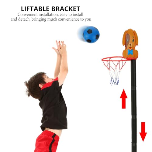 Canasta de baloncesto portátil regulable para niños con base estable 7