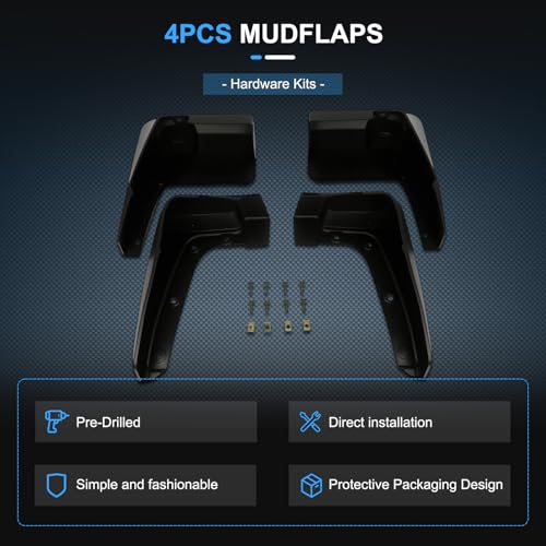 Image of ECCPP Front Rear Mud Flaps Splash Guards Fit for Subaru Forester 2014-2018 Wagon Mud Guards