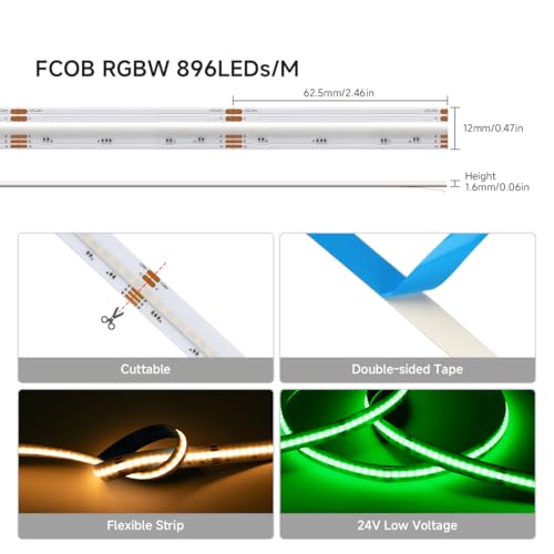 Tira de LED RGB+Blanco Cálido 3000K 3M 24V SEZO miniatura 5