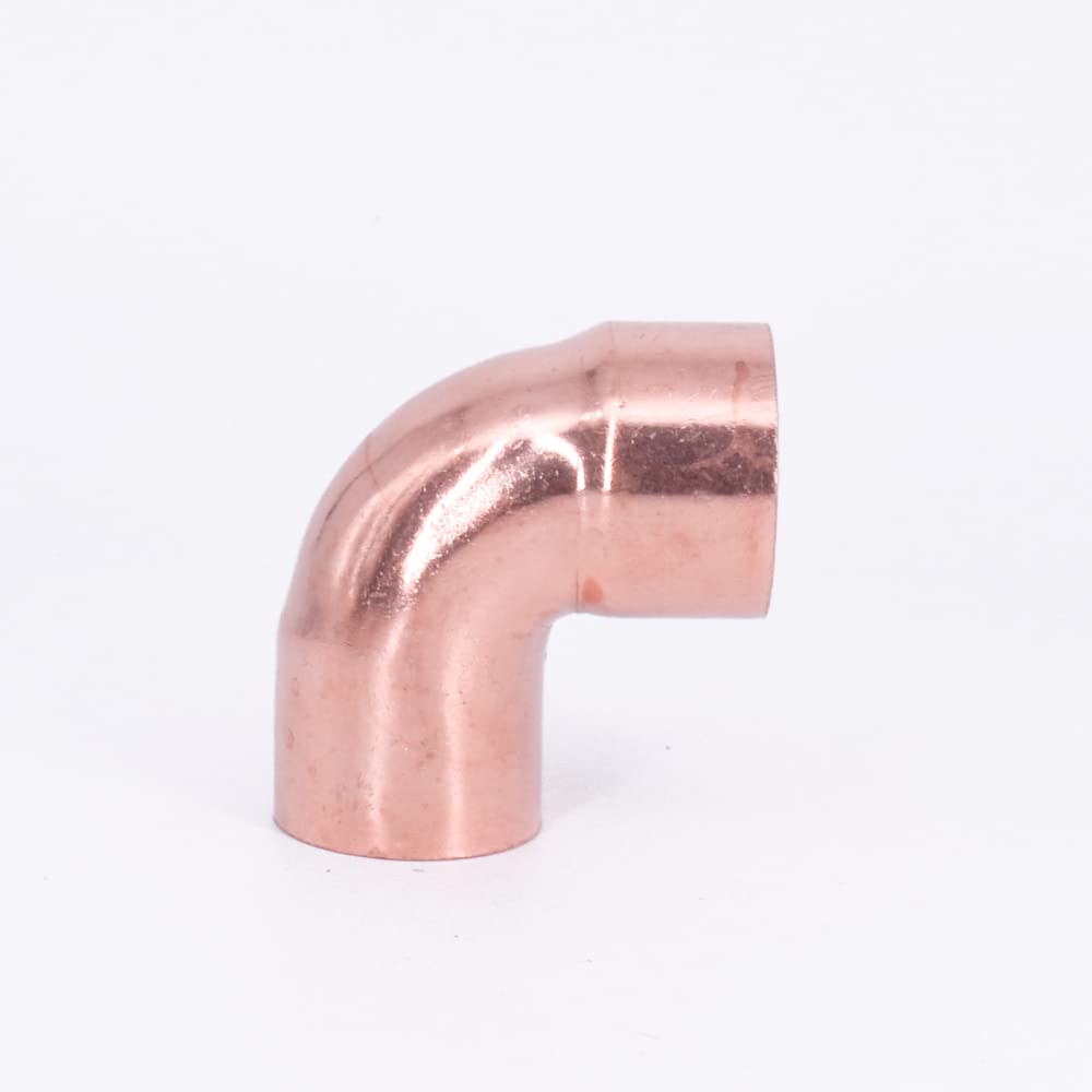 Codo de 90 grados de cobre con extremo macho de 1/2", 5/8", 3/4", 7/8", 1", 16, 19, 22, 28, 35, 42, 54, 67 y 76 mm for aire acondicionado.(76mm Wall 2.0mm)