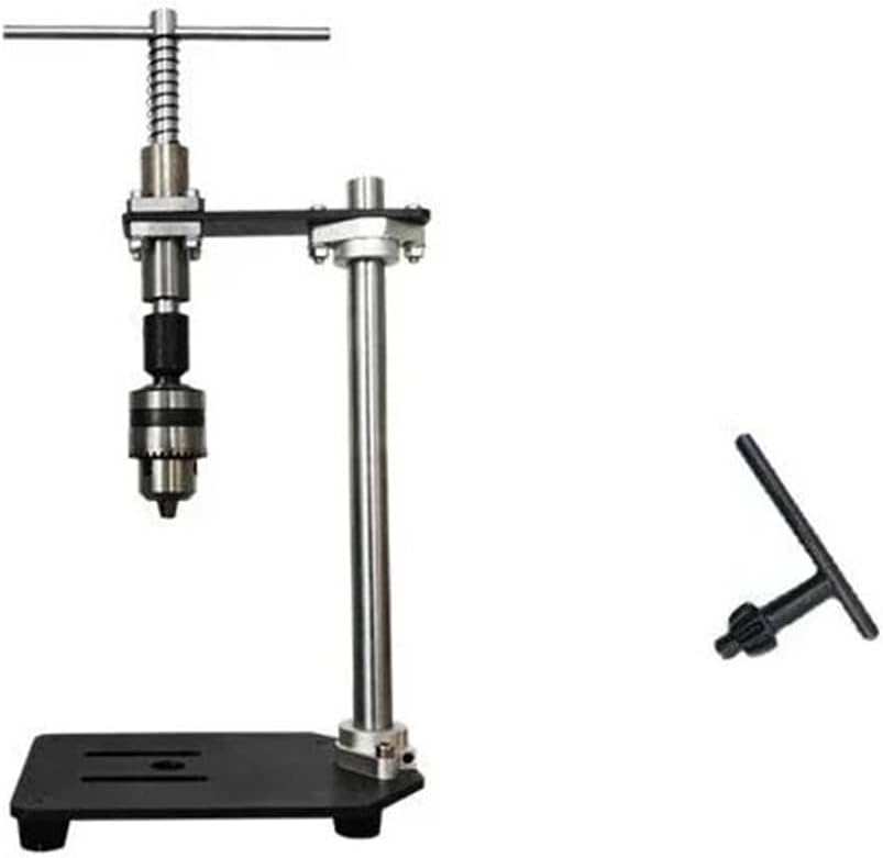 CAARLA Manual Tapping Machine Manual Vertical Tapping Teeth Small Hand Adjustable Tap Wrench Table Winch Lengthened Ratchet Swing Probe Arm(Black)