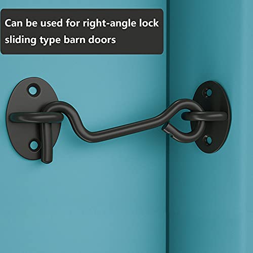Stainless steel cabin hook, cabin hook, storm hook, cabin hook, black latch for doors closure hook - Image 3