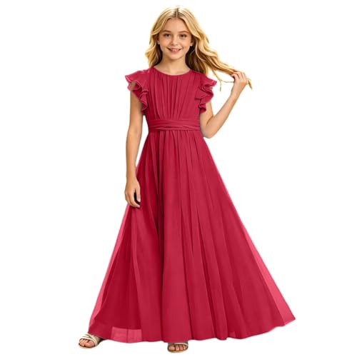 Robe de soirée pour mariage et cérémonie en mousseline enfant