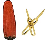 6 Inches Nautical Golden Divider Proportional Solid Brass Navigation with Leather case - Nautical Divider Gift Handmade Materials: Brass and Leather