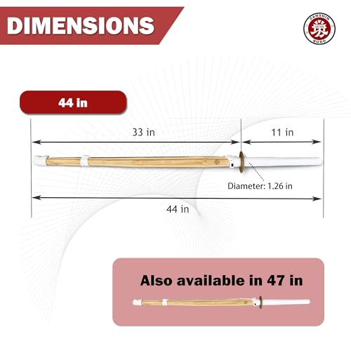 Zanshin Budo Set Of 2 44 Inch - Shinai Bamboo Sword For Kendo, Iaido, And Bokken Training - Wooden Katana Practice Sword For Martial Arts Sparring thumb #3