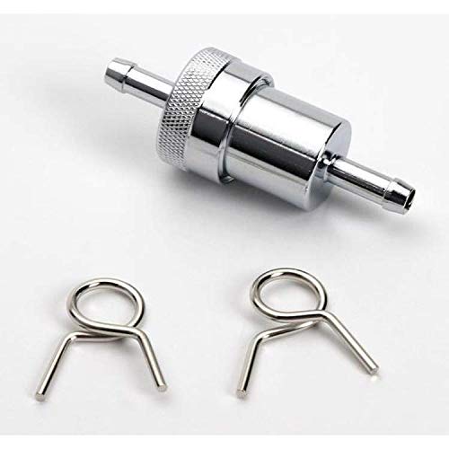 Emgo 14-34460 Chrome Finish 5/16" Aluminum Die-Cast Fuel Filter #TOP4