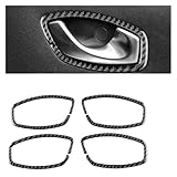 Adhesivo de fibra de carbono suave real compatible con el marco de la manija interior de la puerta del Renault Megane 3 RS 2009-2015 (volante a la izquierda y a la derecha).