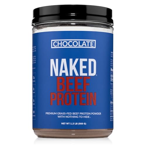 Image of NAKED Chocolate Beef Protein Isolate - Grass Fed European Beef Bones, 21g Protein & Collagen Amino Acids, Dairy Free, No Artificial Ingredients, Paleo Keto Carnivore Friendly, Chocolate - 20 Servings