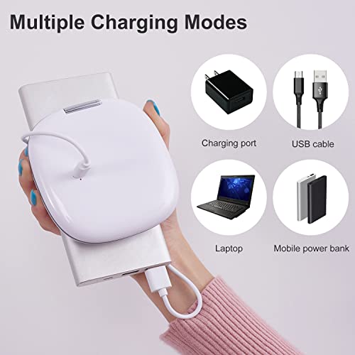 Compact Led Magnifying Travel Makeup-Mirror - 4 Inches 1X/10X Magnification Small Hand Pocket Dimmable Double Sided Usb Rechargeable Touch Screen, Portable Tabletop Cosmetic (White) #TOP4