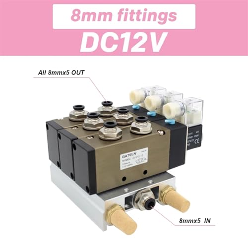 Bloc électrovanne 4 stations en aluminium avec silencieux intégrés - 3