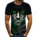 Produktbild KIKIGO Cooles Herren T-Shirt Print Aufdruck Motiv,Digital Gedruckte 3D-Figuren, Kurzärmelige Herren-T-Shirts, Sommerliche Lässige Kurzärmelige T-Shirts-XL