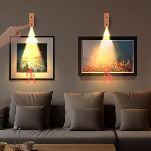 Luz de pared LED con sensor para evitar caídas en escaleras de pasillo oscuras sin cables