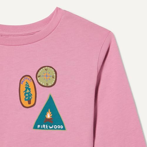 Image of Amazon Essentials Babies, Toddlers and Girls' Long Sleeve Cotton T-Shirts, Pack of 3