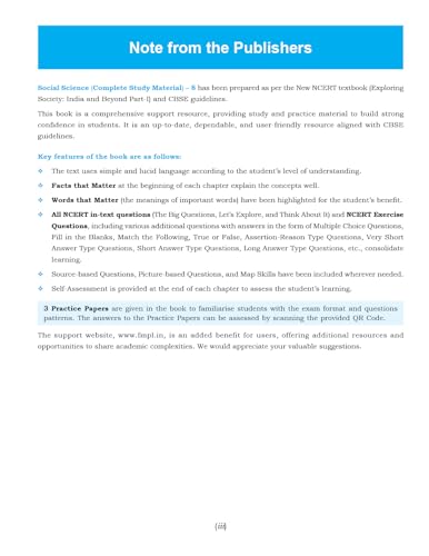 Image of Full Marks Social Science EXPLORING SOCIETY Class 8 Complete Study Material - for CBSE 2026 Exams | New Edition as per NCERT Textbooks | Quick ... Solved Q&A, PYQs, CBQs, Sample Papers