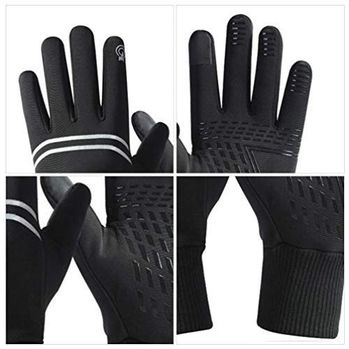 Wakauto Luvas de inverno impermeáveis para homens e mulheres, luvas de inverno com tela sensível ao