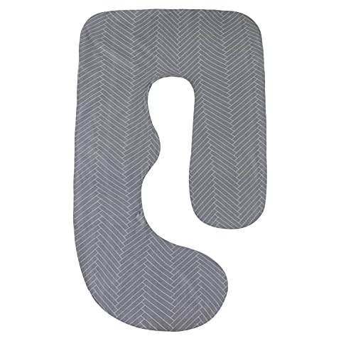 SHANNA Funda de almohada de embarazo en forma de J, funda de repuesto lavable a máquina Cover