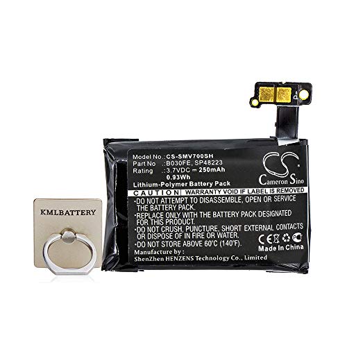 Replacement Battery Li-Polymer 3.70V 250mAh / 0.93Wh for Samsung B030FE GH43-03992A SP48223, Gear 1 SM-V700 Replacement Battery Li-Polymer 3.70V 250mAh / 0.93Wh for Samsung B030FE GH43-03992A SP48223, Gear 1 SM-V700