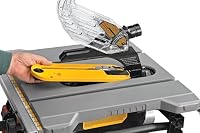 Dewalt Tischkreissäge DWE7485 (1.850 Watt, 210 mm, 65 mm max. Schnittbereich, sehr kompakt, beidseitiger Parallelanschlag, AirLock-kompatible, inkl. Sägeblatt, Schiebestock, Montagewerkzeug) – Ansicht 3