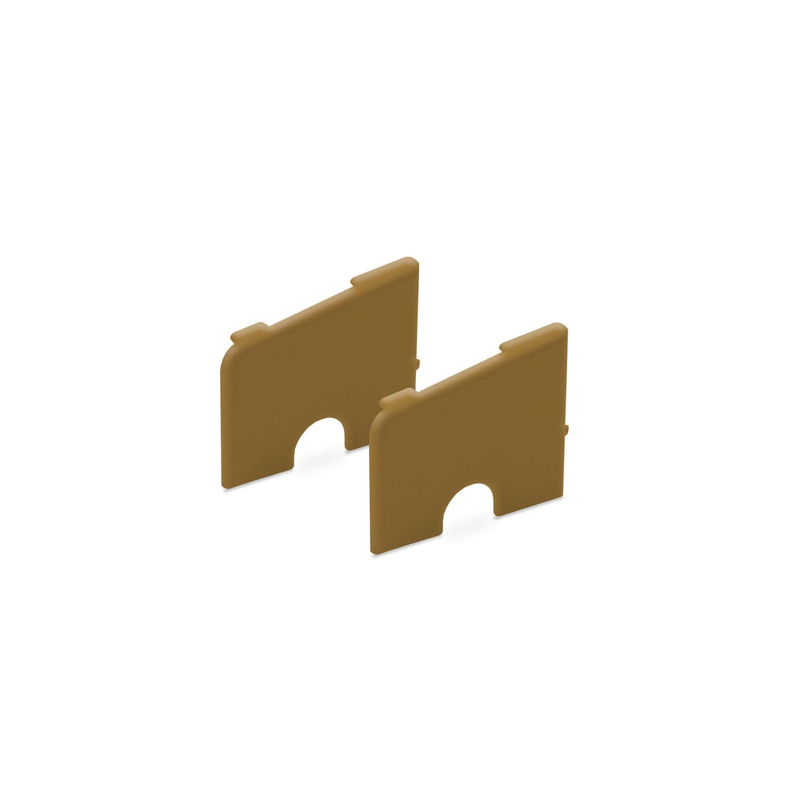 Truly Pvc Limited Golden Oak 85Mm Profile 22 Window Sill End Caps (10 Pairs)