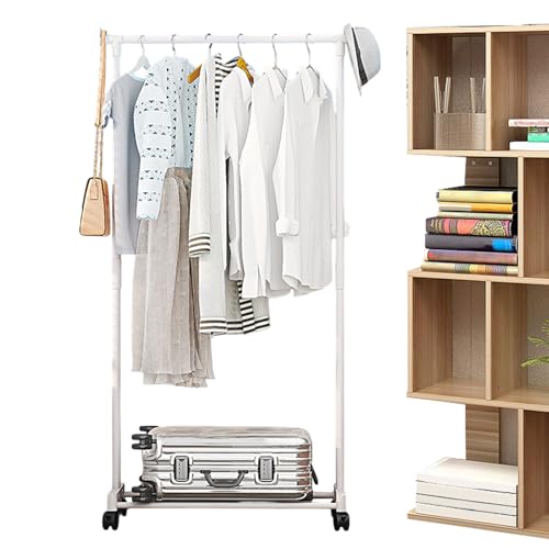 Bastidores de ropa - percheros enrollables, soporte de barra de ropa ajustable | Portátil, ropa gratuita, estante de tren para habitaciones, dormitorio para, lavadero commer