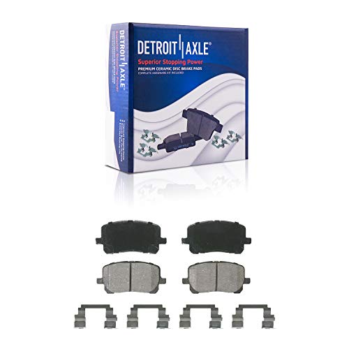 Image of Detroit Axle - Front Drilled Rotors Brake Calipers Ceramic Brake Pads | Replacement for 2003-2008 Toyota Corolla Matrix Pontiac Vibe - 6pc Set