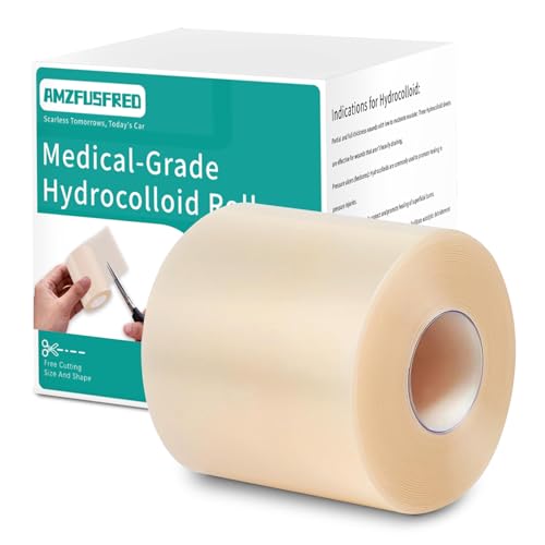 Upadated Hydrocolloid Bandages,12FT Hydrocolloid Roll for Wound Care,Medical-Grade Hydrocolloid Patch Bandages with Self-Adhesive, Flexible & Waterproof DIY Size & Shape (2in*12ft)