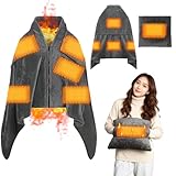 電気毛布 敷き【1枚多役!ひざ掛け・肩掛け・ホット座布団はもちろん 抱き枕や暖房ポケットにも変身】電気毛布 掛け 厚手生地で暖かい 3段階温度調整 8本炭素繊維で均一発熱 過熱保護 省エネ 洗える 電気ひざ掛け 寒さ対策 屋内屋外で大活躍 大型サイズ 160×80cm