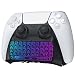 TiMOVO Mehrfarbig RGB-Hintergrundbeleuchtung Tastatur für PS5 Controller, Drahtlos Bluetooth Tastatur für PlayStation 5 Controller, Mini PS5 Game Keyboard mit Lautsprecher Audio-Buchse, Schwarz