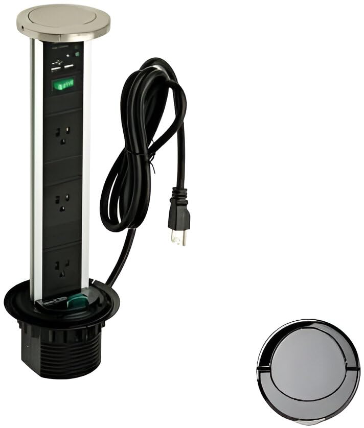 SA80051GM Sensio Pop Up Power & Charging Station, Gun Metal