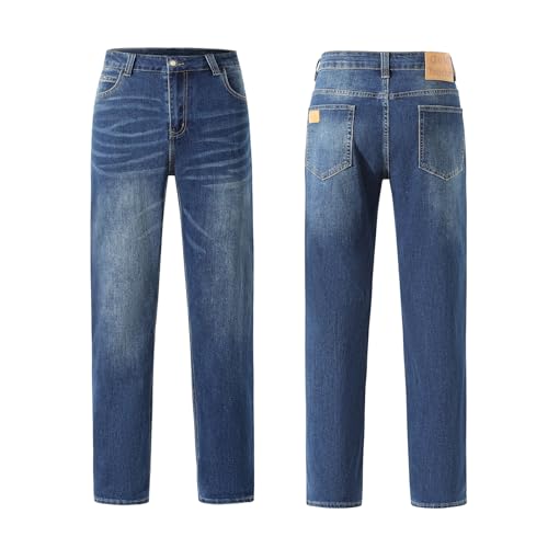 Men's Stretch Relaxed Fit Straight Slim Fit Cotton Blend Fashion Comfort Denim Pants Jeans3