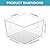 Vtopmart 4 Pack Extra Large Clear Plastic Storage Bins,11x11 Cube Acrylic Organizer Square Containers with Handle for Pantry,Closet,LaundryRoom,Kitchen,Bathroom,UnderSink Organization