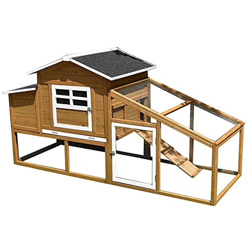 Hühnerstall, Großer Holzkaninchenkäfig, Geflügelstall, Gartenhinterhof, Kleintierkäfig, Mehrschichtiger Hühnerkäfig…