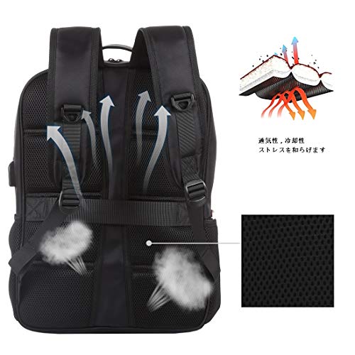 14W Solar Panel Power Backpack Laptop Bag With Handle And Usb Charging Port(Black) #TOP4