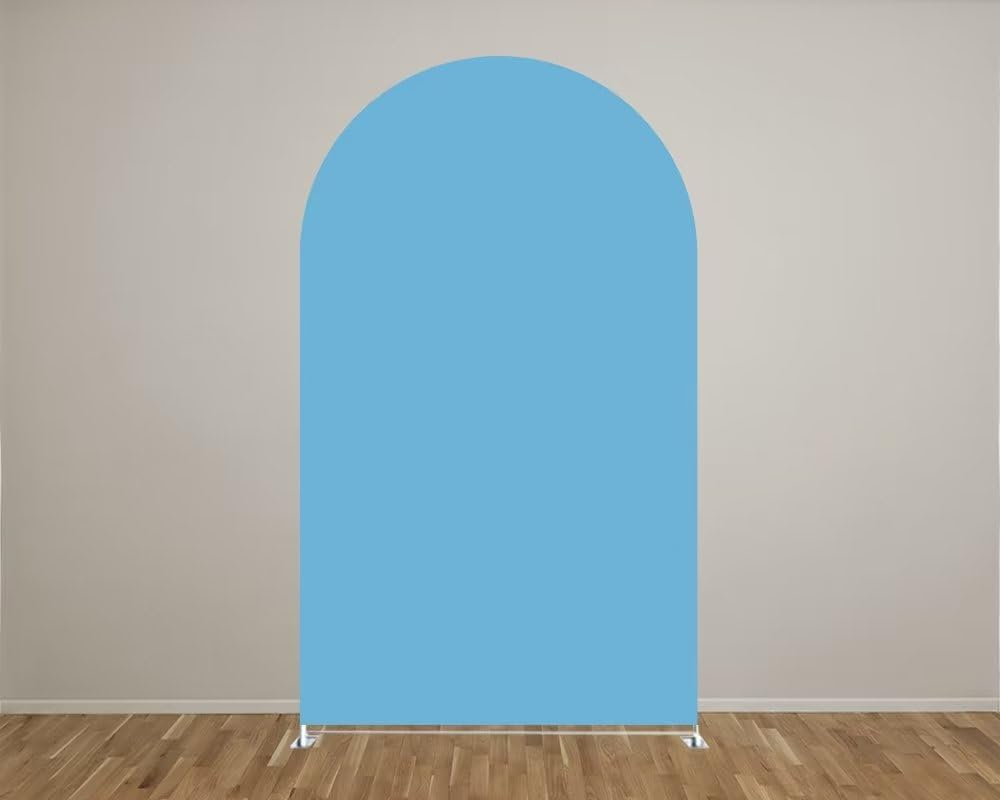 Arch Backdrop 7ft Height Cover Stretchy Spandex Fabric Snow Forest Lights...