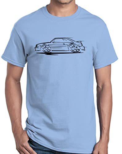 1993 Ford SVT Cobra Mustang 5.0 Redline Design Classic Print Tshirt Small lightblue