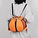 RNXRZANK Basketball Case Portable Volleyball Soccer Tote with Mesh Side Pockets Shoulder Strap Waterproof Oxford Cloth Zipper for Outdoor Training, Double Strap Orange