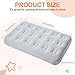 Geetery Kids Air Mattress Toddler Inflatable Airbed 55x27.6x8.7 Inch Foldable Comfort Flocked Blow up Bed with Patch Kit Portable Sleepover Mattresses for Home Travel Camping Party(Gray, 4 Pcs)