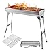 SELECTSHOP Asador De Carbón Premium Portátil - Parrilla Plegable De Acero Inoxidable Para Carne Asada - Fácil De Limpiar Y Transportar - 173 Cm