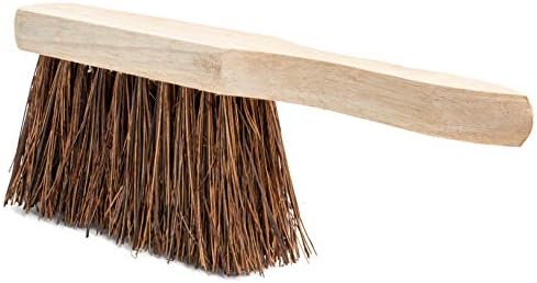 NCaan 2pk Wooden Bassine Hand Brush-Stiff Natural Bassine Bristles-Stiff Bristle Brush-Floor Scrubbing Brush-Wooden Scrubbing Brush Heavy Duty-Stiff Hand Brush-Sweeping Brush (Stiff Bassine)